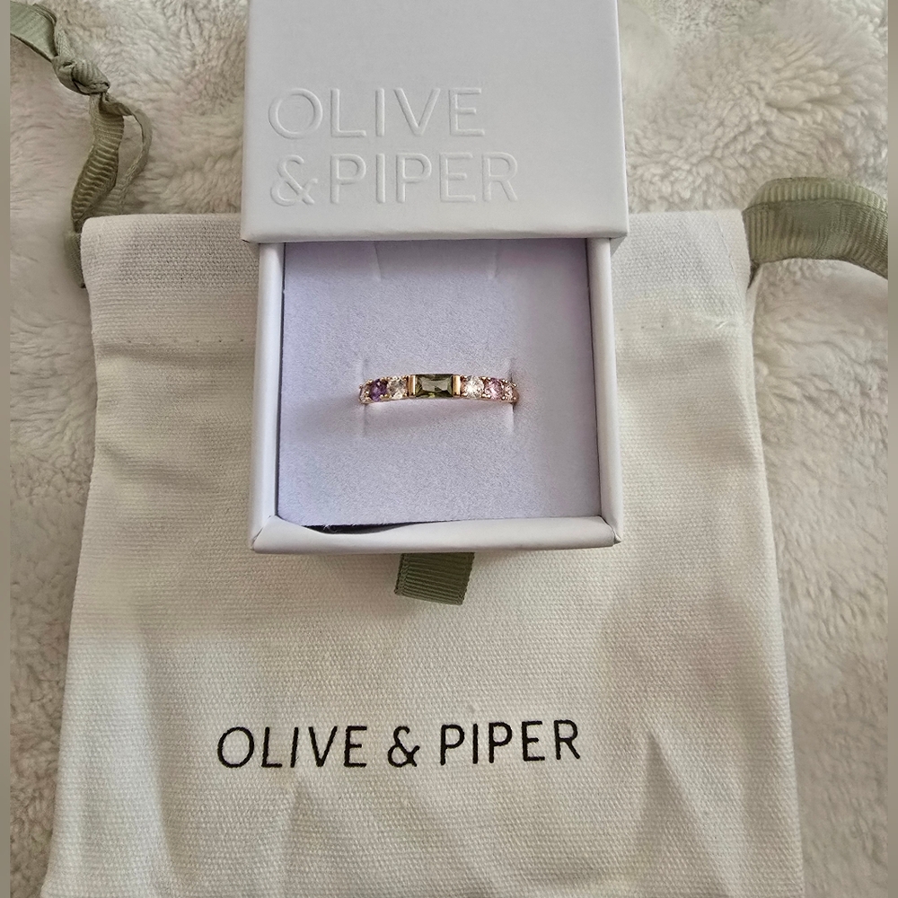 Olive and Piper Gold and Gemstone Ring